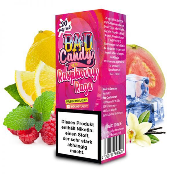Bad Candy Raspberry Rage Nikotinsalz Liquid 10ml