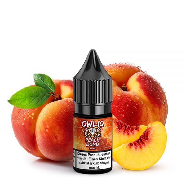 OWLIQ Peach Bomb Nikotinsalz Liquid 10ml - Pfirsich Aroma