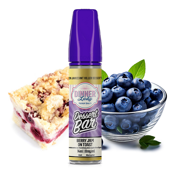 Blackberry Crumble - Dinner Lady E-juice (60 Ml) 3 Dinner Lady Aroma  Longfill - 14ml In 60ml Flasche C