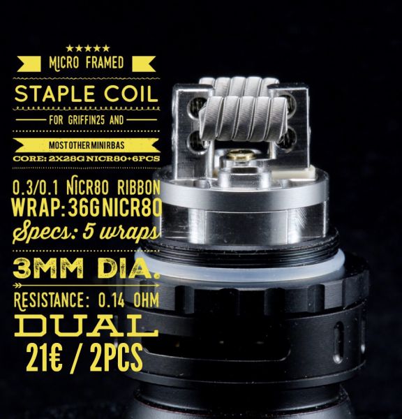 Tasty ohm - Micro Framed Staple Coil