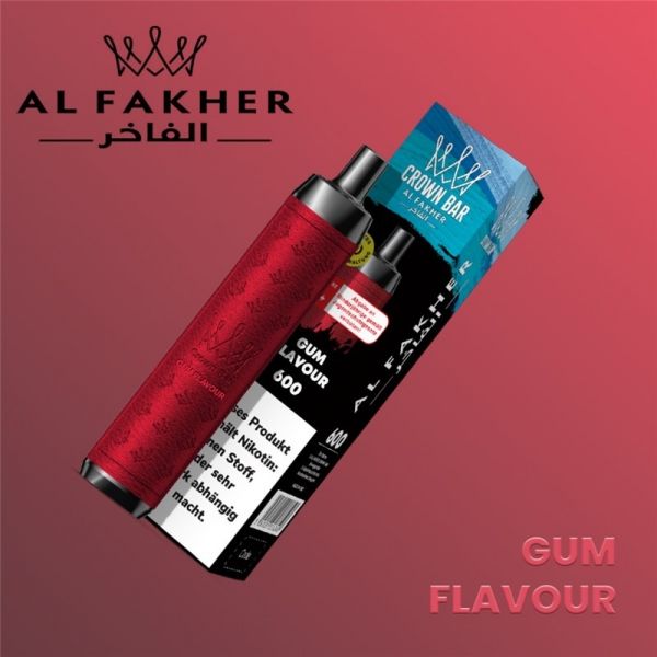 Al Fakher Crown Bar 600 Gum Flavour 20mg