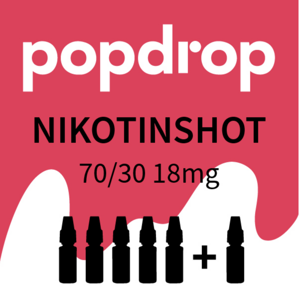 POPDROP Nikotin-Shot 70/30 – 5+1 Gratis Paket