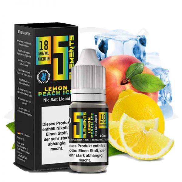 5 Elements Peach Lemon Ice Nikotinsalz Liquid
