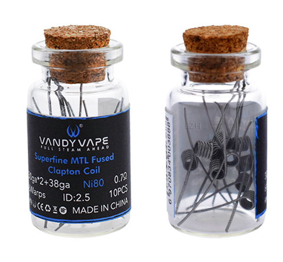 Vandy Vape Prebuilt Ni80 Superfine MTL Fused Clapton Coil 0.7 Ohm - P1