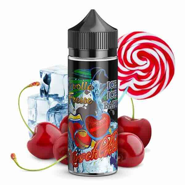 Lädla Juice Volle Fresse Kirschlolli Ice Aroma 10ml in 120ml Flasche - Ice Baby Kirsch Lolli Longfill