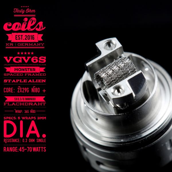 Tasty Ohm Coils - VGV6S Monster Spaced Framed Coils