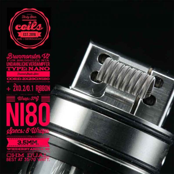 Tasty Ohm Coils Brunmonster V2 Nano FS Alien Coil