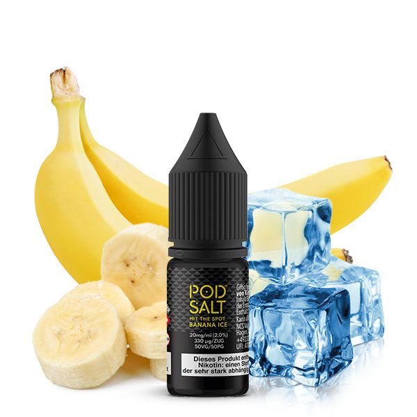 Pod Salt Core Banana Ice Nikotinsalz Liquid 10 ml mit Bananen und Eiswürfeln