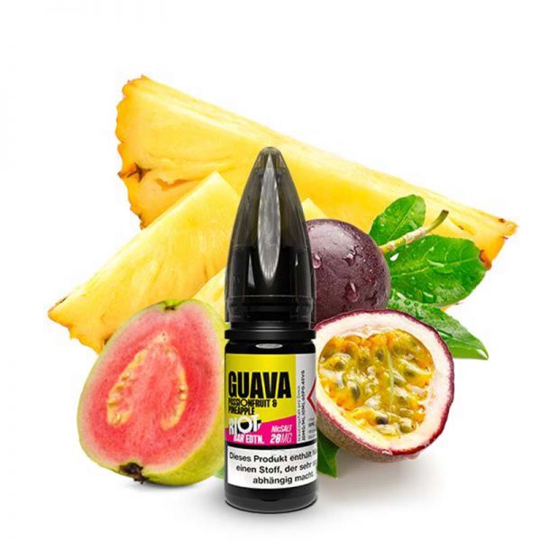 Riot Squad Bar Edition Guave,Passionsfrucht & Pineapple Nikotinsalz Liquid 10ml