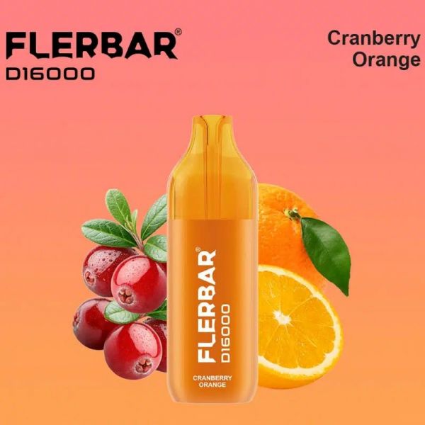 Flerbar D16000 Cranberry Orange Einweg E-Zigarette