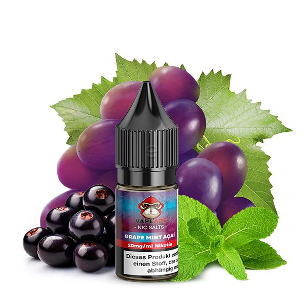 VapeApe Grape Mint Acai Nikotinsalz Liquid