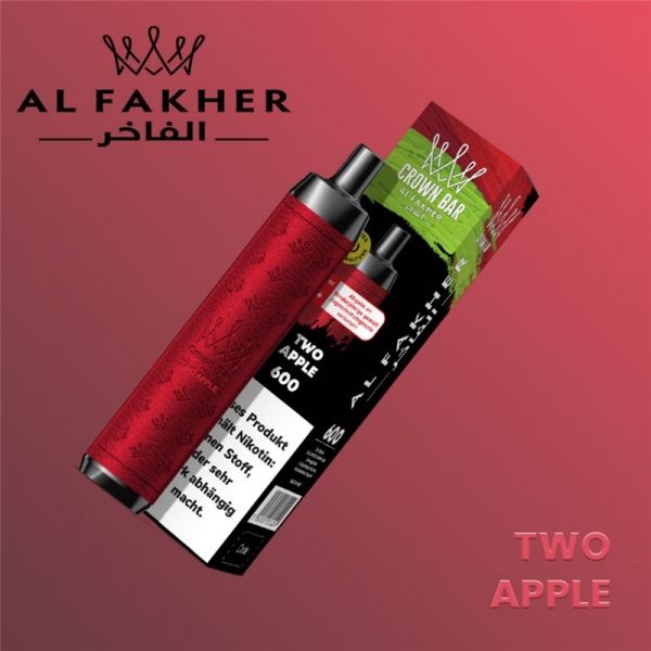 Al Fakher Crown Bar 600 Two Apple 20mg