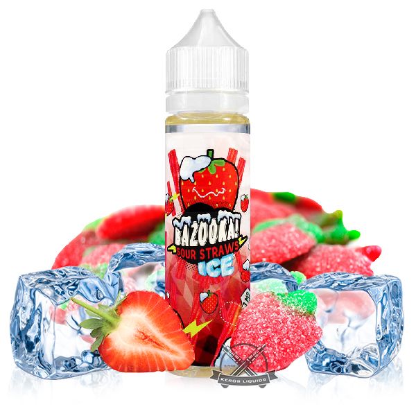 Bazooka Sour Straws Ice - Strawberry Plus