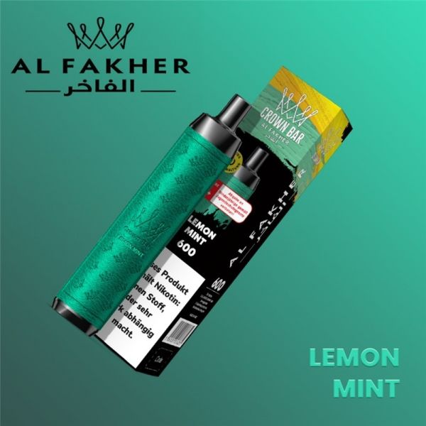 Al Fakher Crown Bar 600 Lemon Mint 20mg