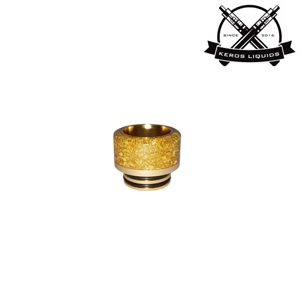 810 Gold Glitzer Widebore Drip Tip