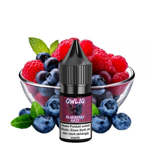OWLIQ Blue Razz Nikotinsalz Liquid 10ml Blaue Früchte Limonade