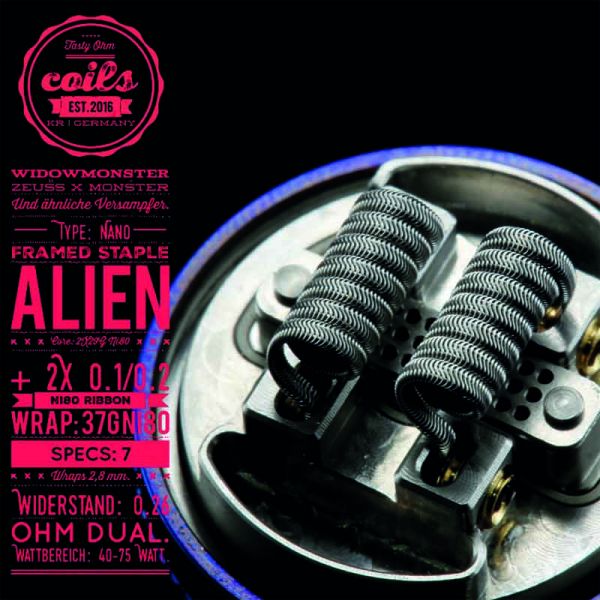 Tasty Ohm Coils Nano Framed Staple Alien Coils