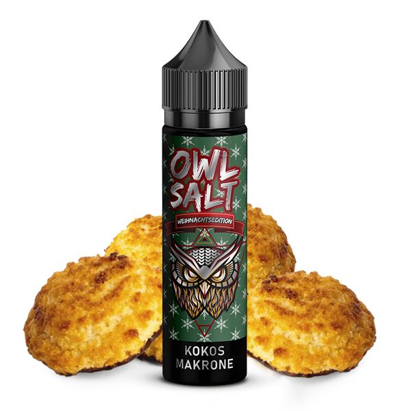 OWL SALT Weihnachtsedition Kokos Makrone Aroma 10ml longfill