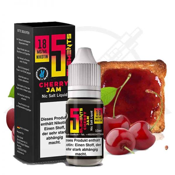 5 Elements Cherry Jam Nikotinsalz Liquid
