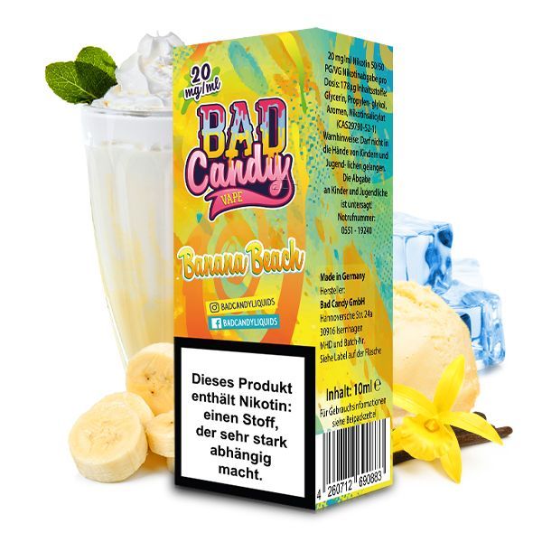 Bad Candy Banana Peach Nikotinsalz Liquid 10ml